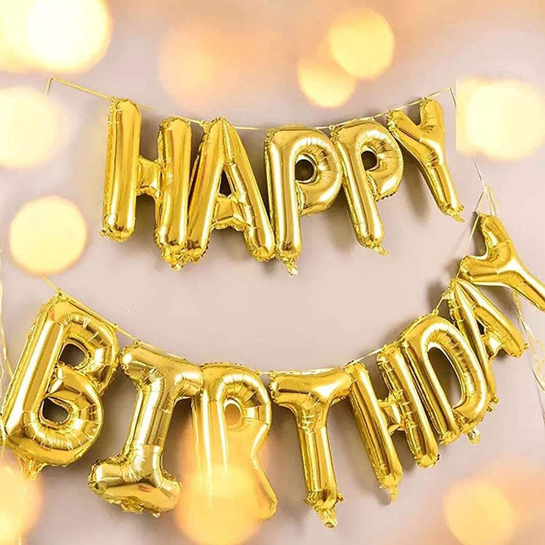 8045 (10 pkts ) Happy Birthday Random colours foil Balloons - Image 2