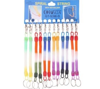 4118 (12 pcs) Colorful Spiral String Keychain