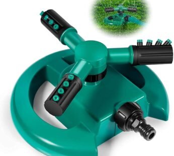 10342 Automatic 360 ° Rotating Adjustable Round 3 Arm Lawn Water Sprinkler for Watering Garden Plants