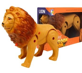 DW-004  Battery Operated Lion with Light Sound & Walk, Funny Electric Lion Cartoon Toy, Forest Animal Wild Animal Toy