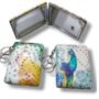 10437 Handicraft Foldable Travel Makeup Mirror with Key Ring, Random Design
