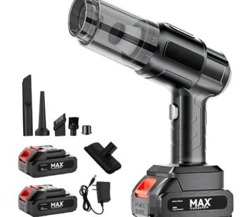 10405 Handheld Car Vacuum Wireless, Portable Vacuum Cleaner with 21000pa High Power Suction, Two Batteries Long Endurance