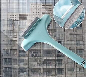 8035 – 2 in 1 Mesh Cleaning Brush & Wiper with Extended Handle Window Cleaning Brush Net Cleaner