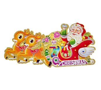 8070 – 3d Merry Christmas Glitter Santa 30 cm