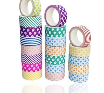 11310  {10 Pcs} Paper Tape Rolls for Decorative Gift Peking {Multicolor}