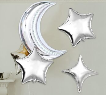 5660 (4Pcs) Star moon Foil balloon