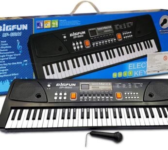 630A1 61 Key Electronic Musical Piano Keyboard with LCD Display, Adapter, Microphone Big Fun 630 A1 – Multicolor