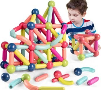 11184  {36 Pcs} Magnetic Toy Set,Magnetic Balls and Rods Building Blocks Set,Magnet Building Sticks Set,Vibrant Colors,Magnetic Stick Stacking,Stacking Toys for Boys and Girls