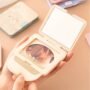 23148 Apeak Korean Portable Compact Mirror with Detachable Comb | Travel Pocket Makeup Mirror for Girls & Women