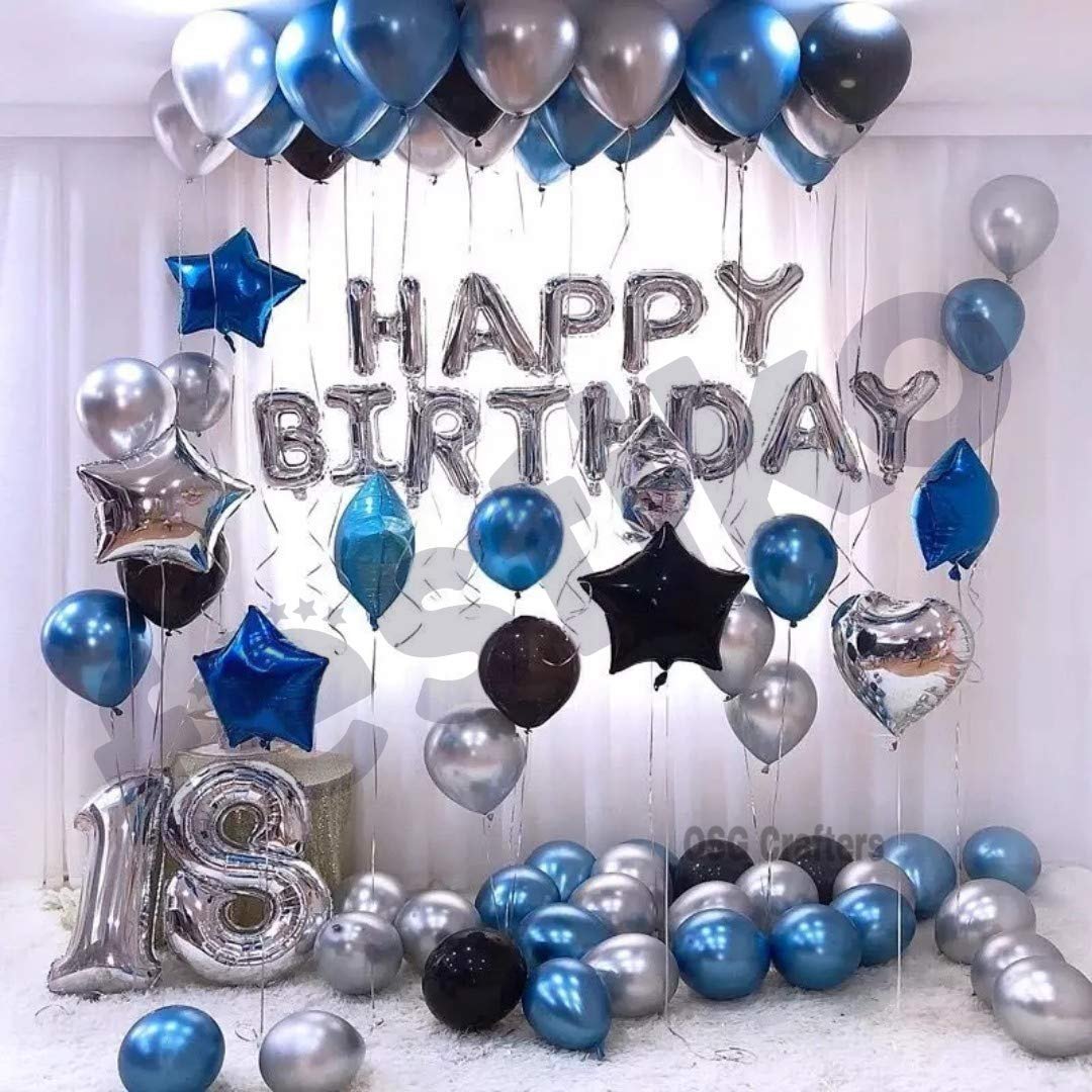 8045 (10 pkts ) Happy Birthday Random colours foil Balloons - Image 5