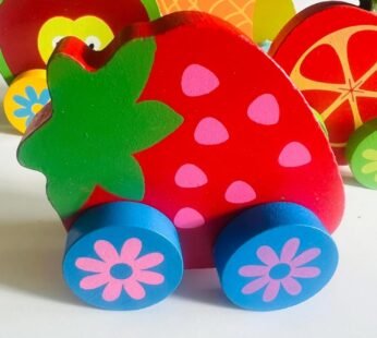 8048 Wooden Fruit And Veggie Vehicle Toys