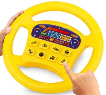20055 Steering Wheel Toy with Music and Sounds Rotating Wheel Car Police Ambulance Fire Siren Effects Fun Play Toy (Random Color)