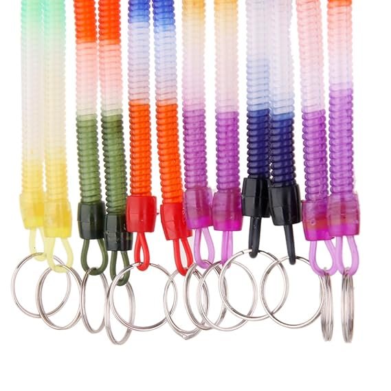4118 (12 pcs) Colorful Spiral String Keychain - Image 7