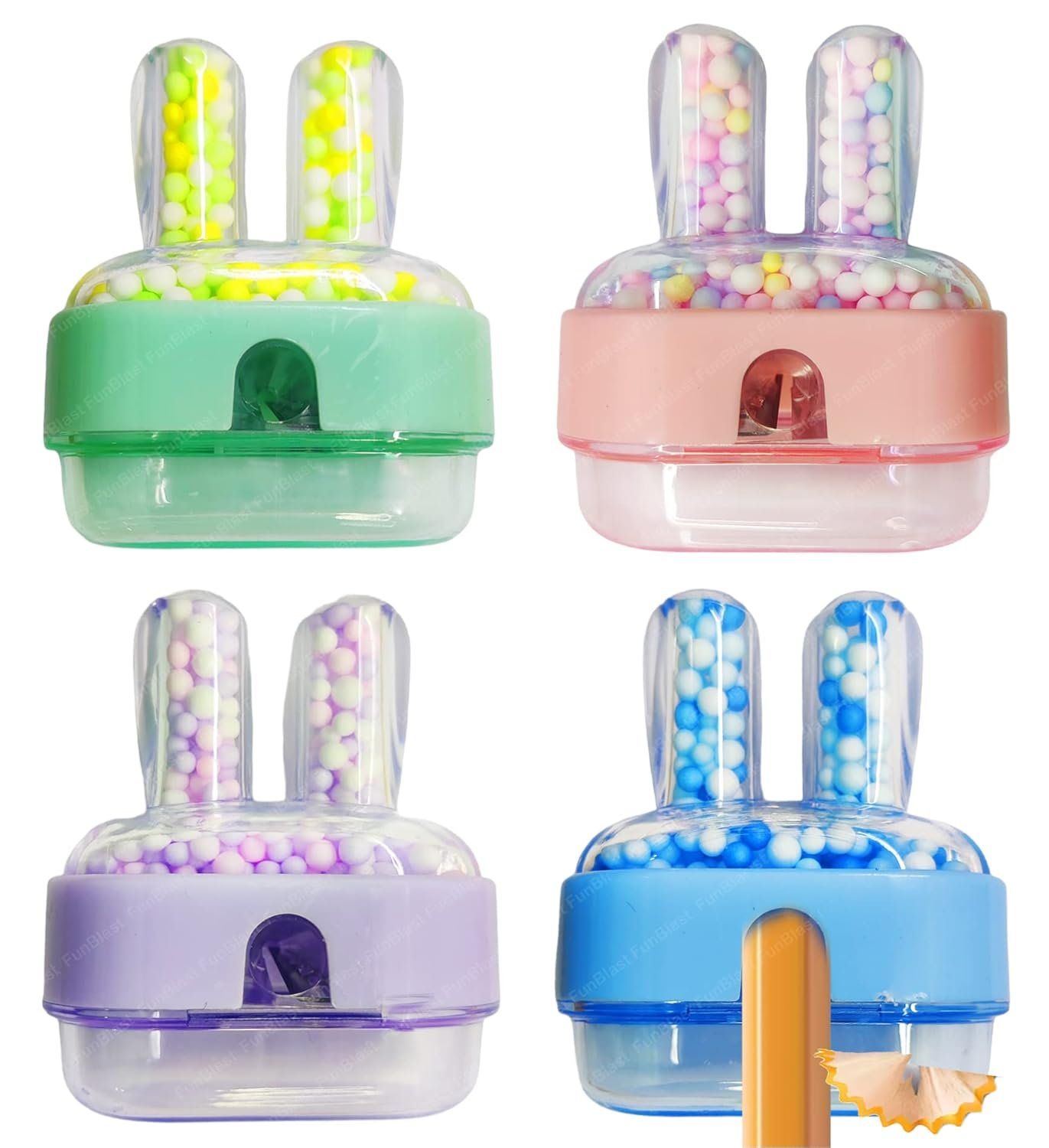 1097 - (12 pcs) Bunny shaped sharpners