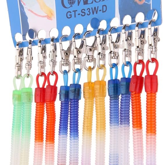 4118 (12 pcs) Colorful Spiral String Keychain - Image 6