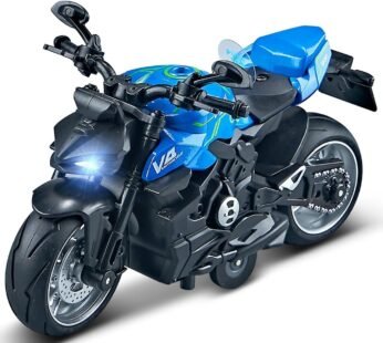 ST99-A5D Diecast Motorcycle Toy Ducati Bike Scale Model,Pull Back Vehicles Alloy Simulation Superbike with Lights and Sound Also for Car Dashboard, Kids Adult