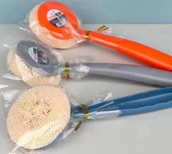 11305 Back Scrubber for Shower, Long Handle Bath Sponge Lufa Shower Brush {Random Colour}