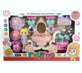 HZ-17 Kids Dollhouse Playset Portable Dollhouse Toy for Girls