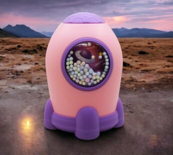 S-271 Space Theme Rocket Shape Gullak Money Bank with Number Code Lock