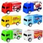 LM-627 "Set of 6 Pcs "Pull Push Van Toys,  Vehicle Toys for Kids