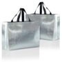 20059 Glossy Metallic Laminated Non-Woven Reusable Eco-Friendly Party Return Gift Bags (Silver)