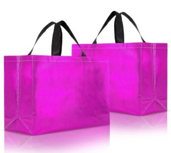 11102 Glossy Metallic Laminated Non-Woven Reusable Eco-Friendly Party Return Gift Bags {Pink}