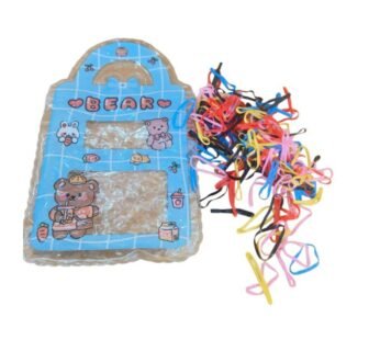 7001( 12 pkts ) Fancy Unbreakable Rubber Bands With Zippy pouch