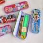 188438 Cartoon Printed double Metal Pencil Box