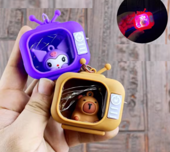 10007  TV Shape Decorative Led Light Cartoon Keychain