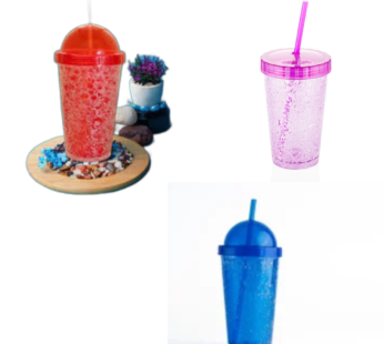 10136 Juice Glass with Straw for Soft Drinks