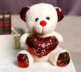 20072 Teddy Bear with One Heart 20 Cm {Multicolor}