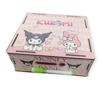 11338-100000 Money Saving Challenge Box | Reusable Wooden Kuromi Money Bank