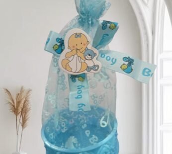 20047  Baby shower 12Pcs Organza baby shower candy bags