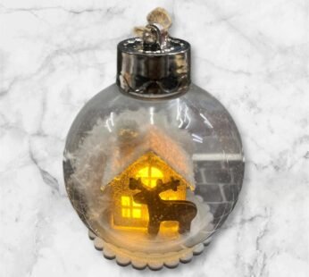 10043 Transparent Christmas Ball, Miniature House Ornament