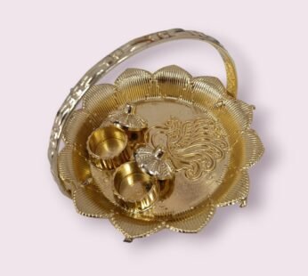 11356 Haldi Kumkum Holder (Round Basket) Festival items