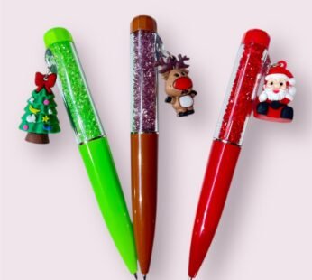 3129 Christmas Crystal Pens For Kids Ball Pen Set – Comfortable Grip for Extra Smooth Writing