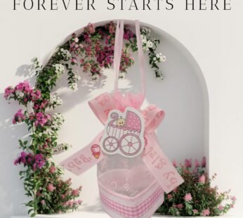 20049 {12 Pcs} Pink Baby Shower Favor Candy Gift Set |