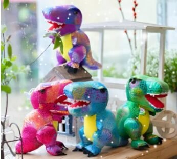 10563 Super Soft Purple Foiled Dinosaur Soft Toy for kids