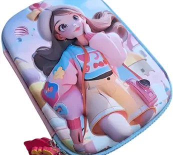 10557 Cute Girl Stationery Pouch – 3D Design Pencil Pouch – Premium Zipper Perfect for School, College & Art Supplies Art EVA Pencil Box {Random Design}