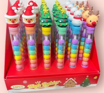 3138 Cartoon Santa Highlighters for Kids – Christmas Stationery item