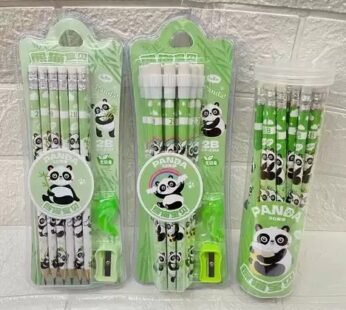 10509 {1 Pack 12 Pcs} Panda Pencils with Eraser on Top