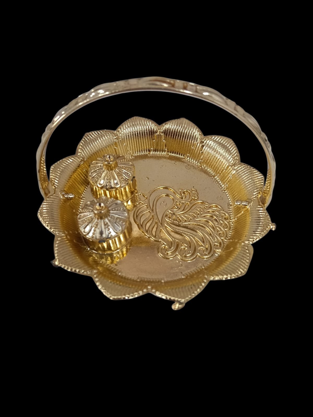 11356 Haldi Kumkum Holder (Round Basket) Festival items - Image 2