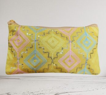 11333 Embroidery Ethnic Pouch/Wallet Purse for Women – Sagun Return Gift for Ladies 2 Zipper Random