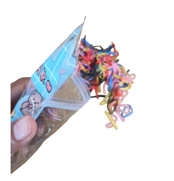 7001( 12 pkts ) Fancy Unbreakable Rubber Bands With Zippy pouch - Image 6