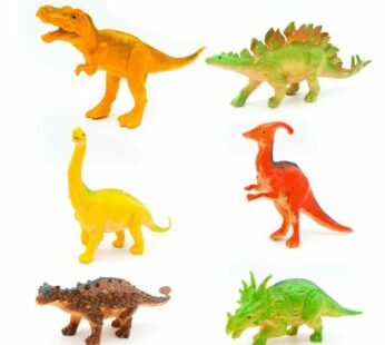 ANROV-003 6x Mini Dinosaur Figures Children’s Educational Toys for Cake Topper Garden