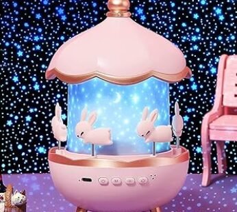 E11 Rotating Bunny Night Light, Night Lamp Star Projector