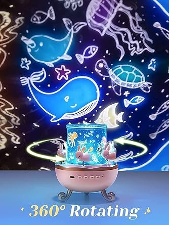 E11 Rotating Bunny Night Light, Night Lamp Star Projector - Image 3