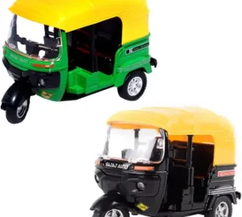 MD3099 Mini Diecast Pull Back Auto Rikshaw Taxi Auto Rickshaw – Toy Scooter Bajaj Auto Rickshaw