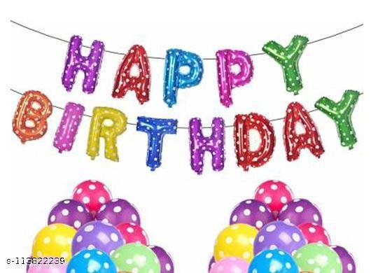 8045 (10 pkts ) Happy Birthday Random colours foil Balloons - Image 6