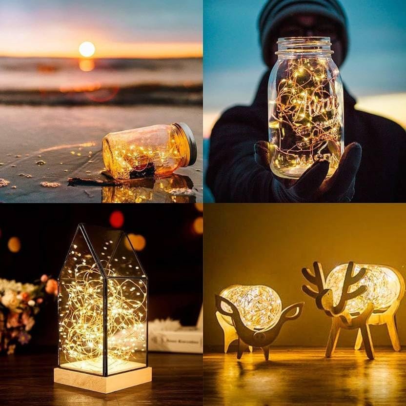 20149 5 Meter LED light Fairy Lights Battery Operated Golden color - Image 4